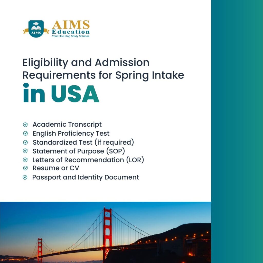 Eligibility and Admission Requirements for Spring Intake in USA